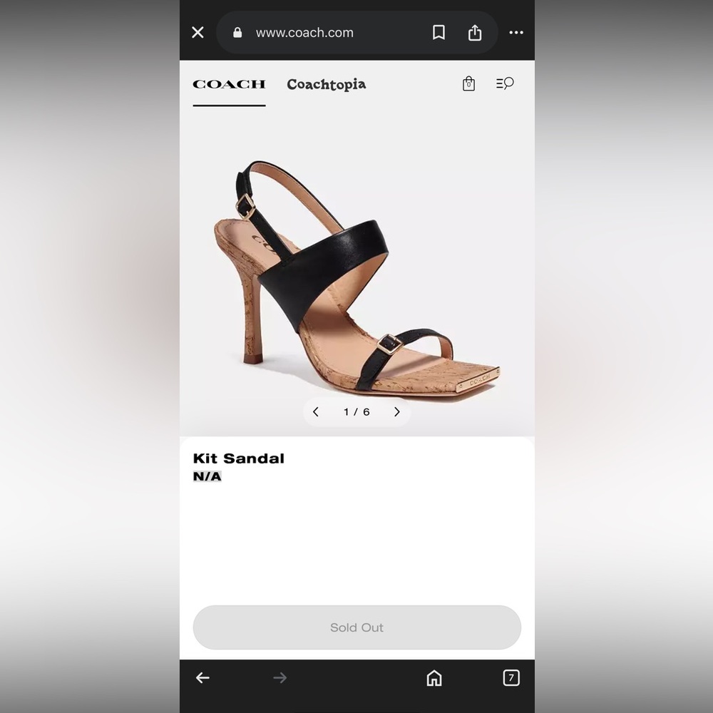 🖤 Coach Kit Sandal size 8 🖤